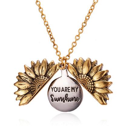 You Are My Sunshine Sunflower Necklace | Meaningful Gift for Her