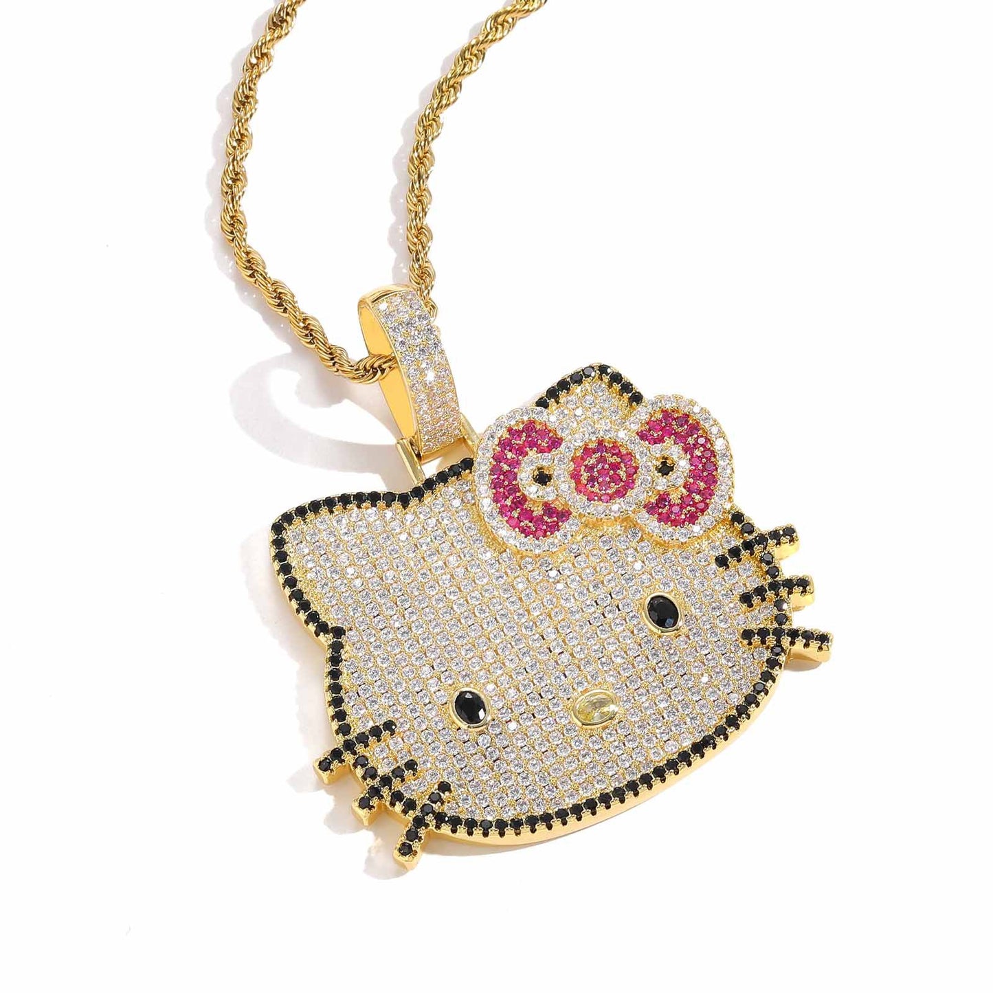Cute Cat Pendant Charm | Sparkly Cat Jewelry Accessory