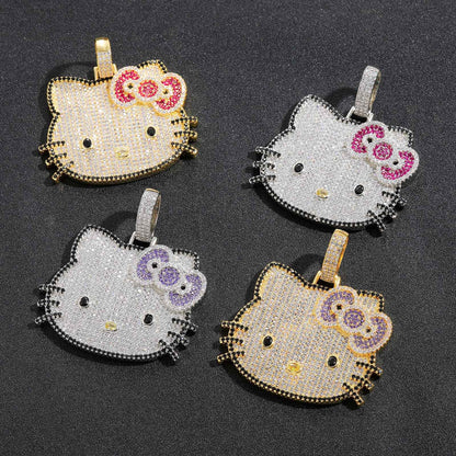 Cute Cat Pendant Charm | Sparkly Cat Jewelry Accessory