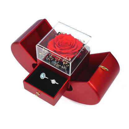 Luxury Rose Jewelry Gift Box with Drawer | Elegant Surprise Gift Box