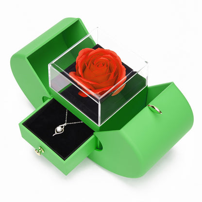 Luxury Rose Jewelry Gift Box with Drawer | Elegant Surprise Gift Box