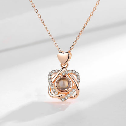 Elegant Crystal Heart Necklace in Sterling Silver | Love Necklace for Women