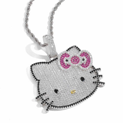 Cute Cat Pendant Charm | Sparkly Cat Jewelry Accessory